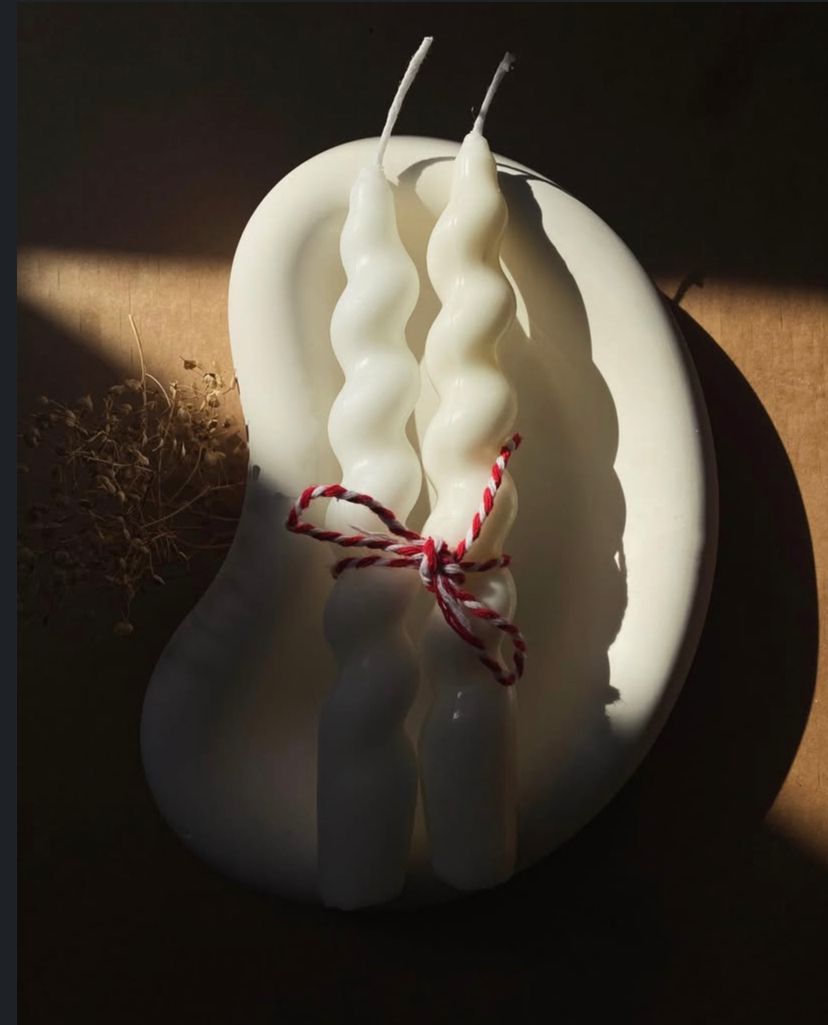 Burgu Şamdan Mum Set