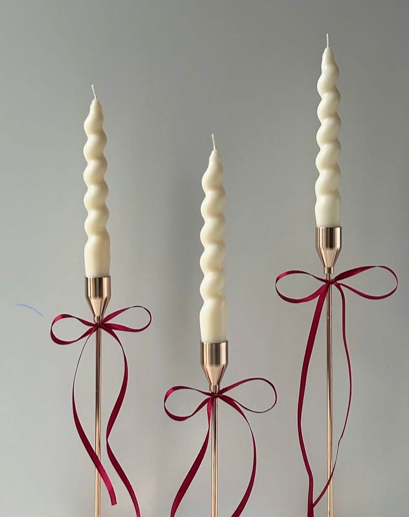 Burgu Şamdan  Mum Set